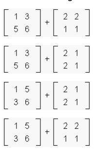 Which of the following matrix operations represents the translation T2, 1 of the points (1, 5) and