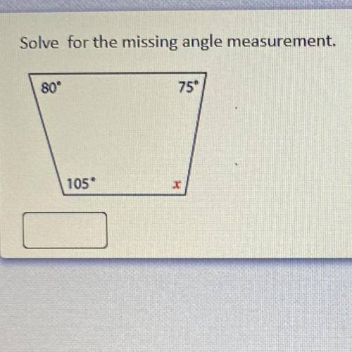 Solve the missing angle measurement