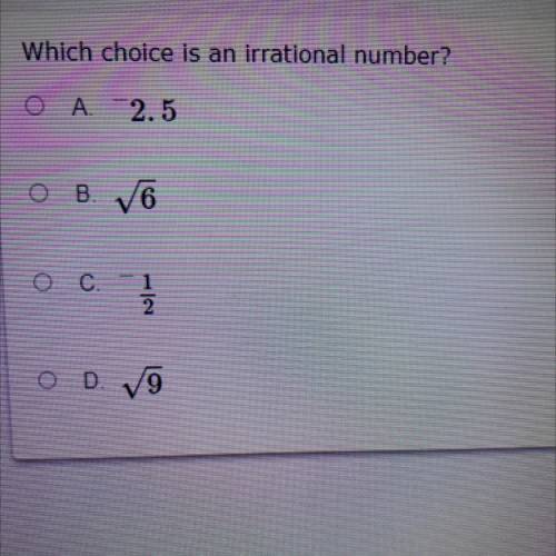 Need help what’s the irrational number?