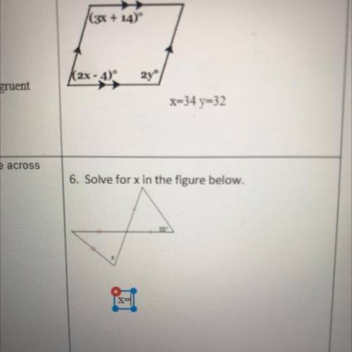 Solve for x in this figure