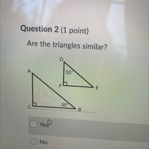 Geometry: are these triangles similar Will Mark brainliest :)