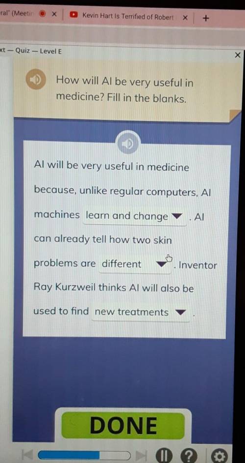 how will AI be very useful in medicine fill in the blanks (i just want confirmation to see if all m