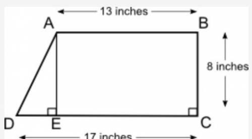 What is the area of Figure ABCD? A trapezoid ABCD is drawn with length of parallel sides AB and CD