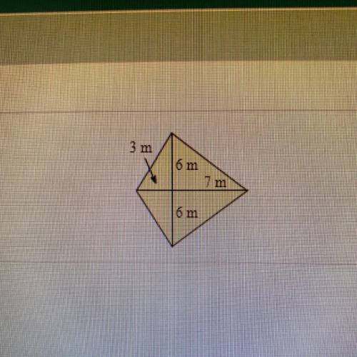 ￼Find the area of the kite.
Area= 
(Simplify your answer)