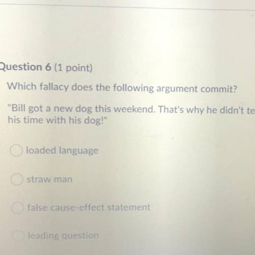 Which fallacy does the following argument commit