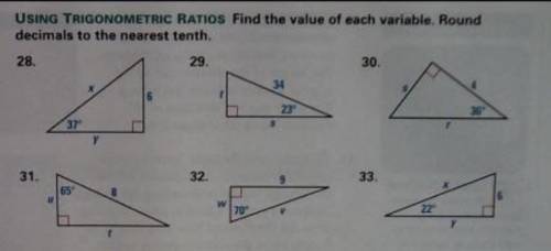 Solve right triangles can someone please answer if you do show your work