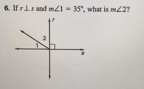 6. If rls and mZ1 = 35º, what is mZ2?
2
1
S
please help!!
