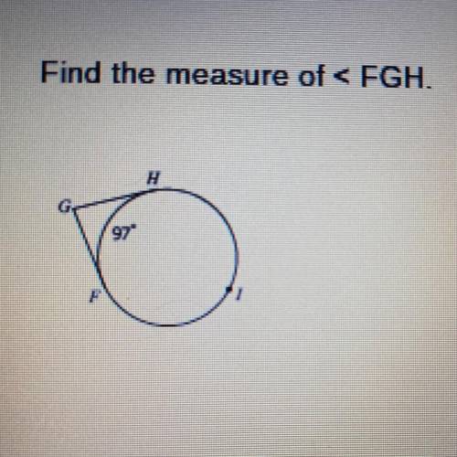 Find the measure of angle FGH.