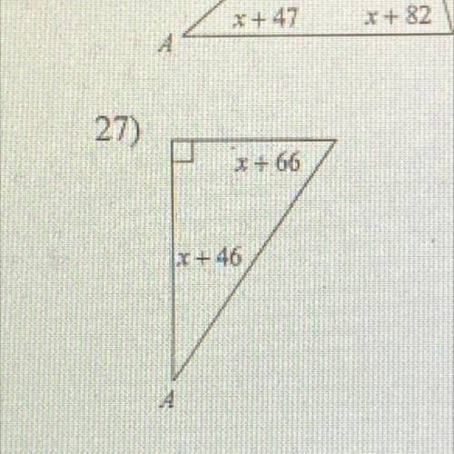 Find the measure of angle A