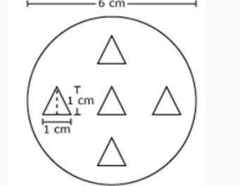 One of the tokens for a board game is a circle containing 5 congruent triangles, as modeled below.