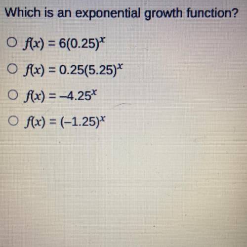 Which is an exponential growth function