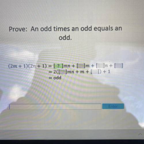 Prove: An odd times an odd equals an odd.