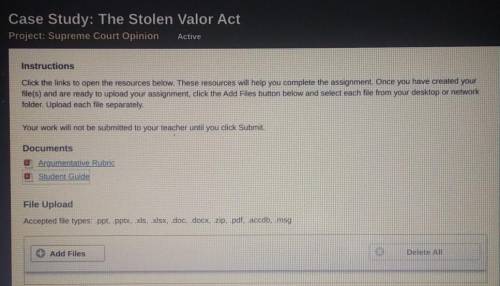 ANSWERS ONLY PLEASE

Case Study : The Stolen Valor ActProject : Supreme Court OpinionInstructions