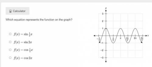 I rlly need help with this.

Which function is shown on the graph?
f(x)=−1/2cosx
f(x)=−1/2sinx
f(x