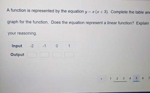 Help Me, Now ASAP! A function a is. represented by the equation y = x (x+3). Complete the table and