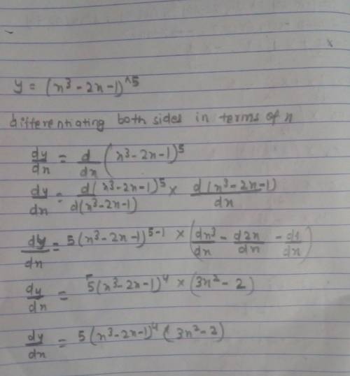 Find the derivative of x ​