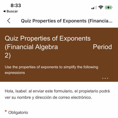 Use the properties of exponents to simplify the following expressions

1. 5³⋅5⁴
5⁷
5¹²
5⁻¹
5
2. (2