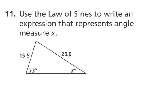 Use the Law of Sines to write an expression that represents angle measure x.