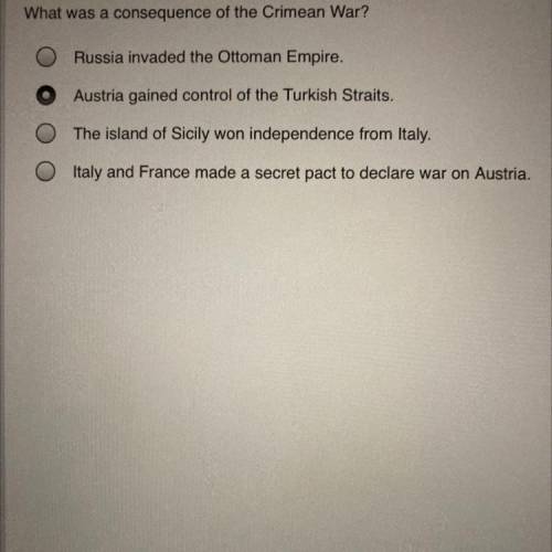 What was a consequence of the Crimean War?