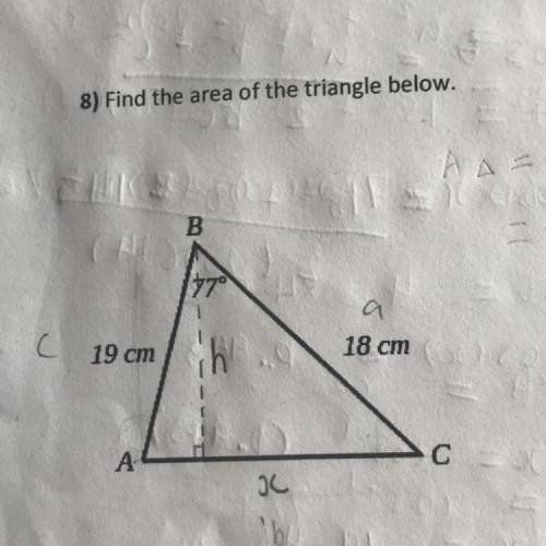 8) Find the area of the triangle
