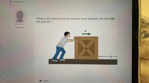 What is the friction force between box and ground?