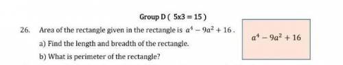 Find the length and breadth and perimeter of a rectangle .<br />question no. 26​