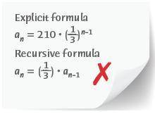 Describe and correct the error shown to the right that a student made when writing a recursive form