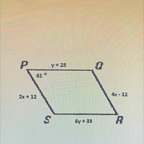 Solve for x:
Solve for y: