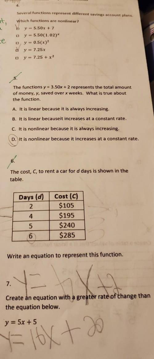 Can someone please help me with my math corrections? I can't find out what I did wrong.​