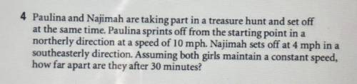 Guys can u please help the answer is 6.57 miles just need the working out please