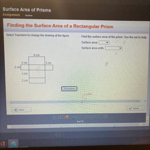 Find the surface area of the prism use a net to help