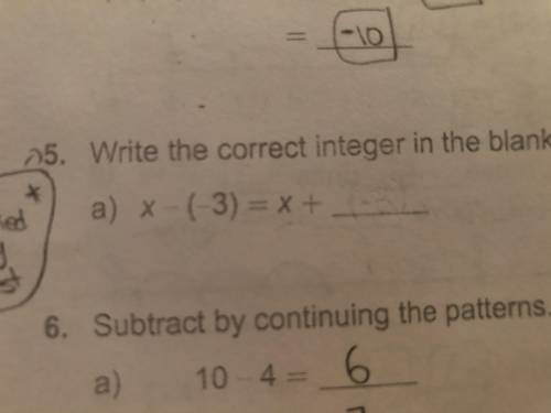 Please complete this question, the question is saying: write the correct integer in the blank

Is