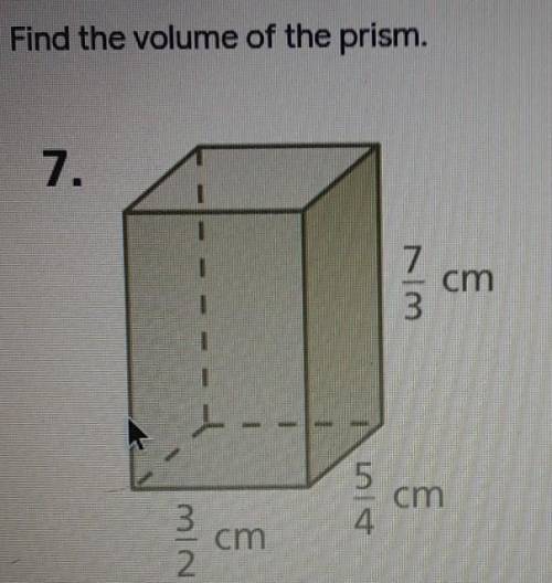 Find the volume of the prism.​