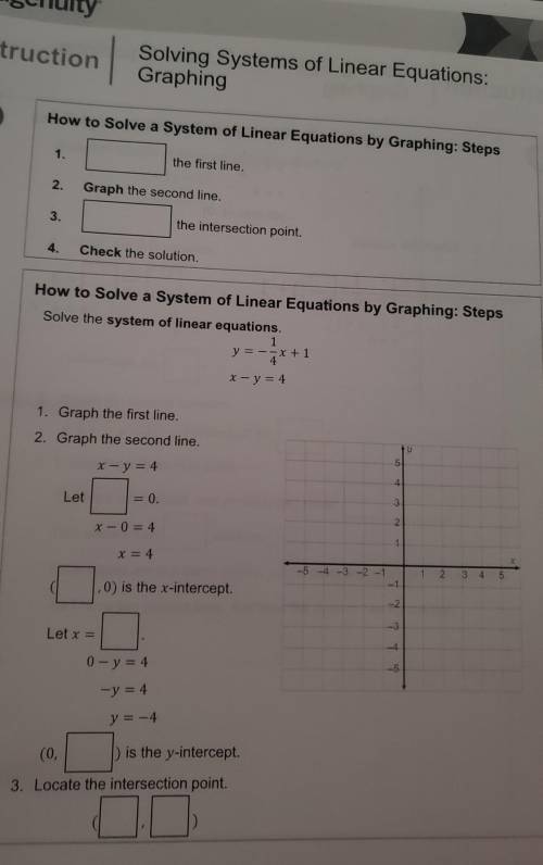 How to solve a system linear equations by Graphing: steps​