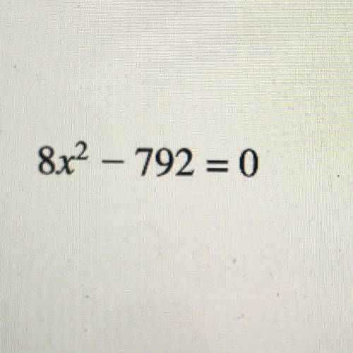 Why would i use square root to solve this quadratic equation?