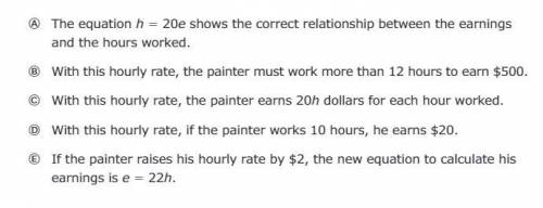 A painter charges $20 for every hour that he paints. Let h represent the number of hours he paints