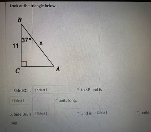 Please help. Look at the triangle below.