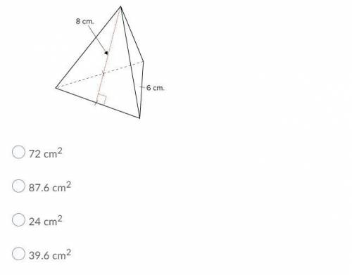 Find the total surface area of the pyramid (will give brainliest!!!)