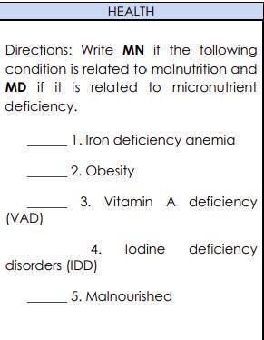 M.A.PE.Health
MN For Malnutritional and MD For Micronutrient deficiency