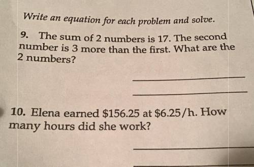 Can somebody plz help answer both word problem questions correctly thanks :DD

WILL MARK BRAINLIES