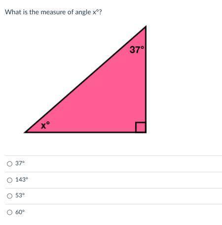 What is the measure of angle x°?