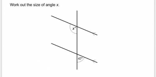 What’s the size of angle x