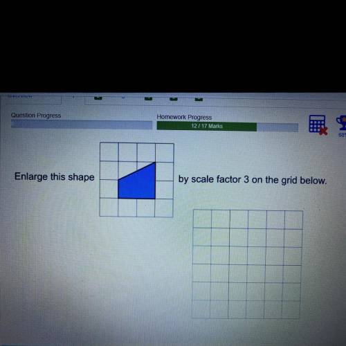 Enlarge this shape
by scale factor 3 on the grid below.