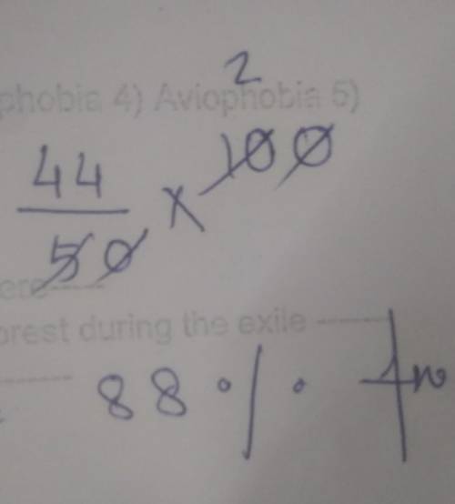 A student earned 44 out of 50 points on the last test. what percent correct did the student earn