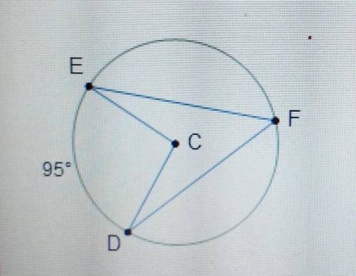 What is the measure of angle EFD?37.5°45°47.5°55°​