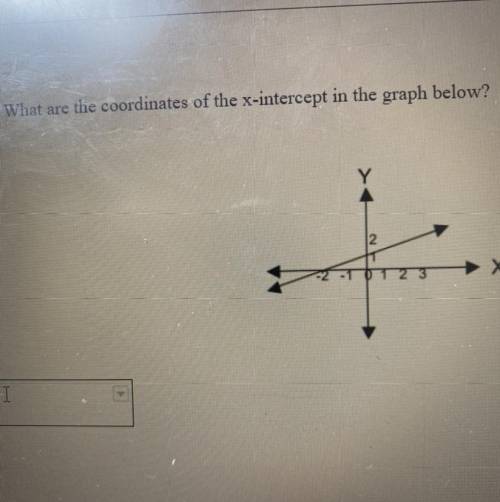 What are the coordinates of the x-intercept in the graph below?