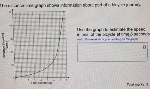 the distance-time graph shows information about part of a bicycle journey. use the graph to estimat