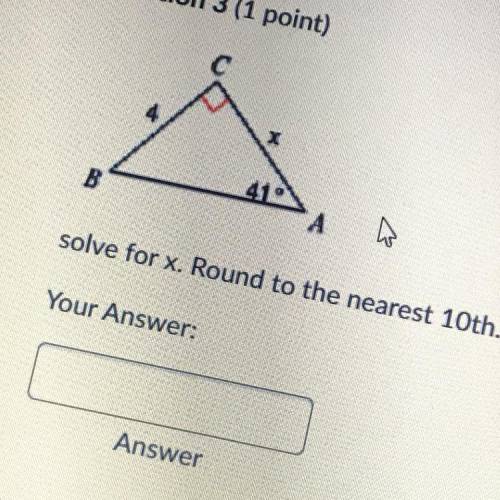 Solve for x and round to the nearest 10th