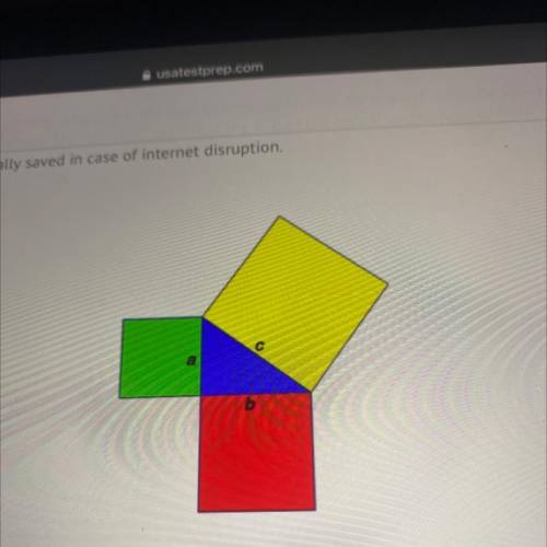 The area of the green square is 9ft. The area of the yellow square is 25 ft.

What is the area of