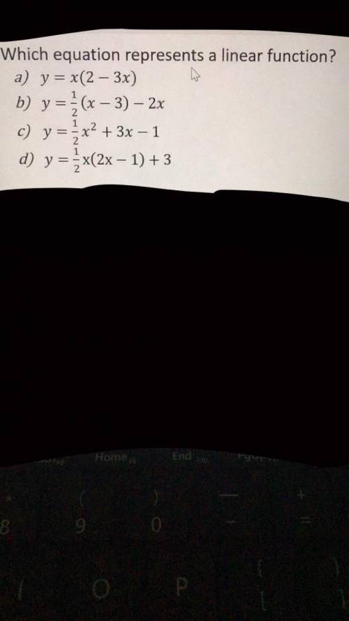 Help me which one is a linear fUnction